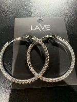 Crystal Hoops Earrings