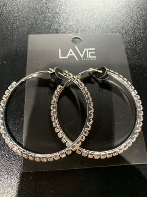 Crystal Hoops Earrings