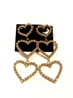 Triple Heart Earrings
