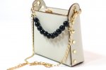 Leather and Pearl Bag