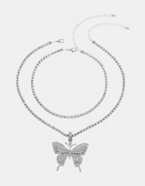 Double Butterfly Necklace