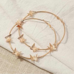 Large Butterfly Hoops