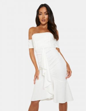 Waterfall Ruffle Dress
